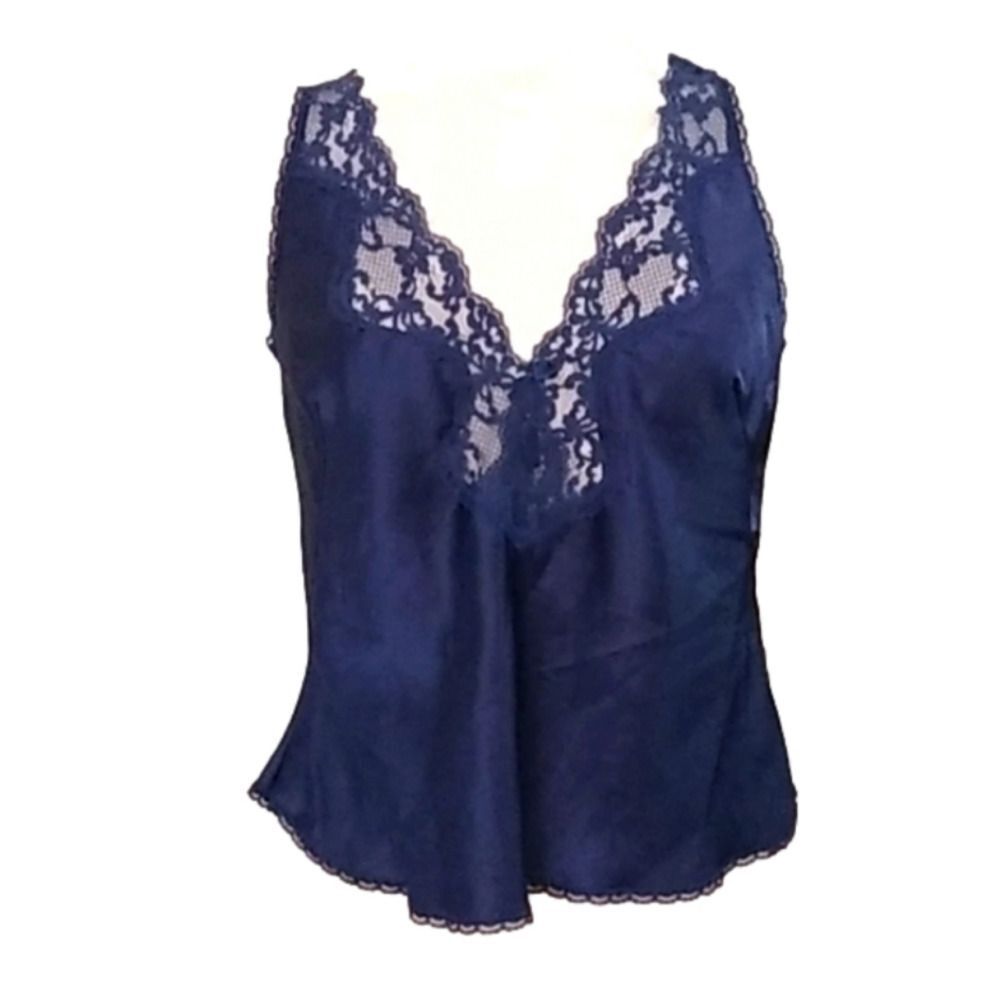 Vintage MAIDENFORM Lace Trim Camisole Teddy Tank Top
